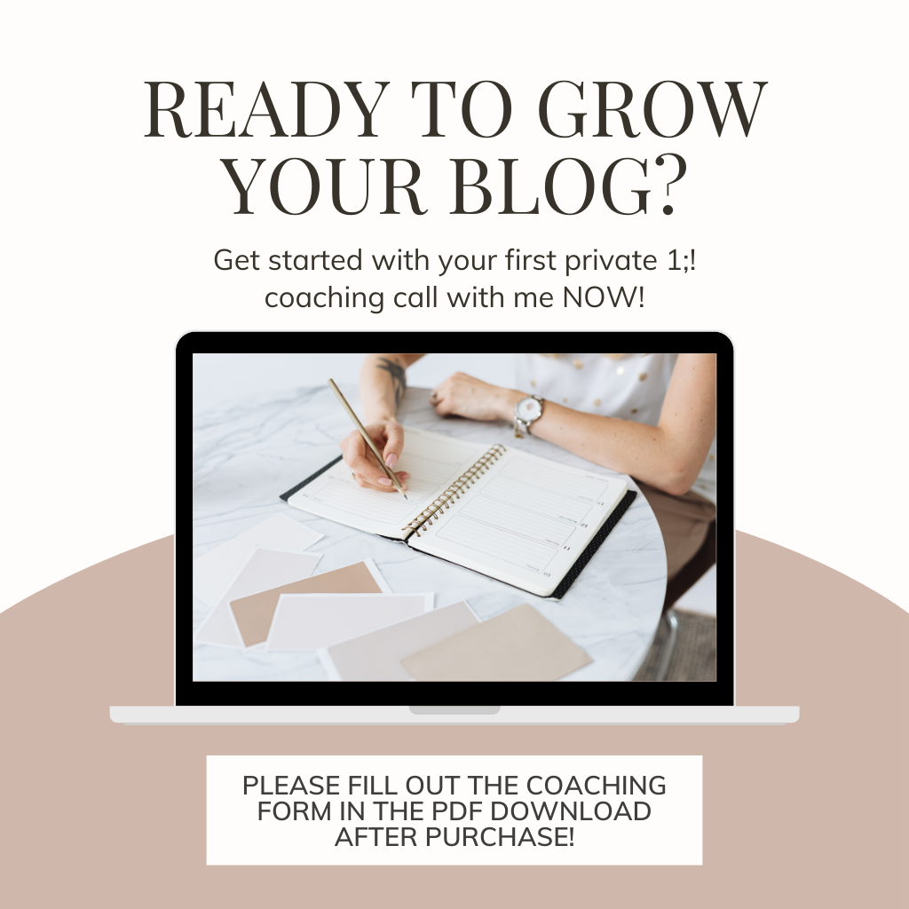 Private 1:1 Blog Coaching Call