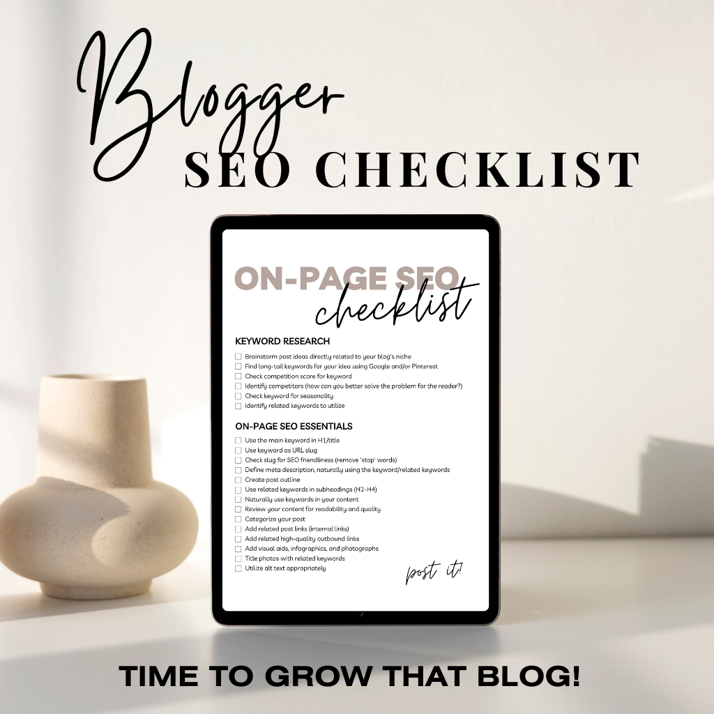 On-Page SEO Checklist for Bloggers